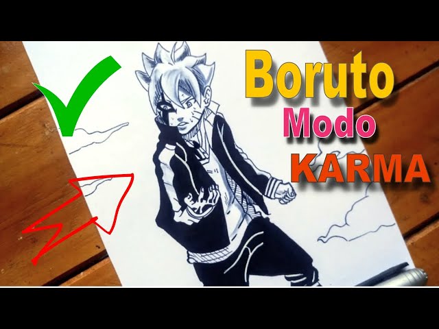 Como desenhar o BORUTO (Borushiki) 