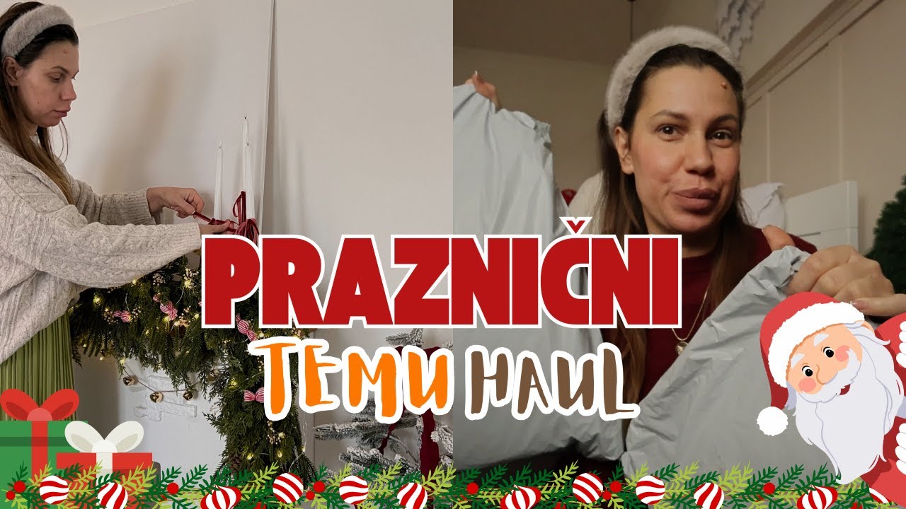 TEMU haul - PRAZNIČNI - Viralne GIRLANDE i Grančice
