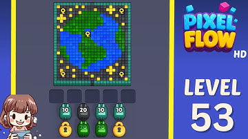 Pixel Flow Level 53 Solution Walkthrough