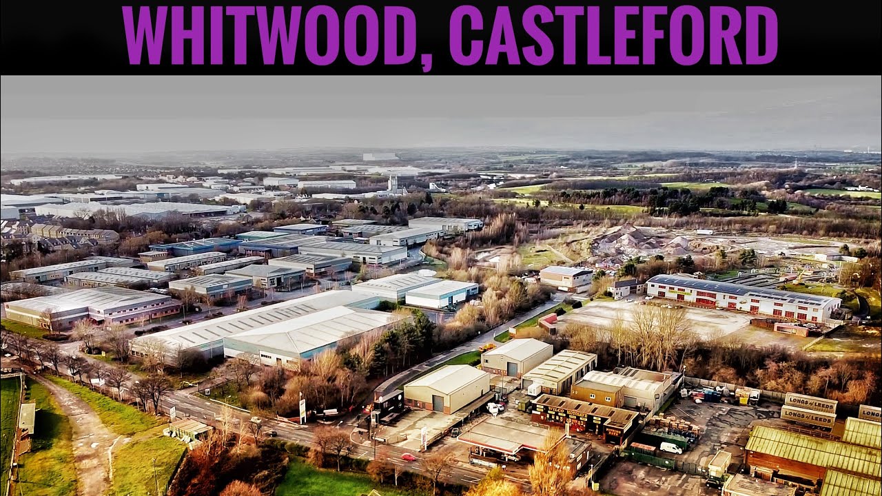 Drone footage of Whitwood, Castleford starting at Diggerland Wilko’s