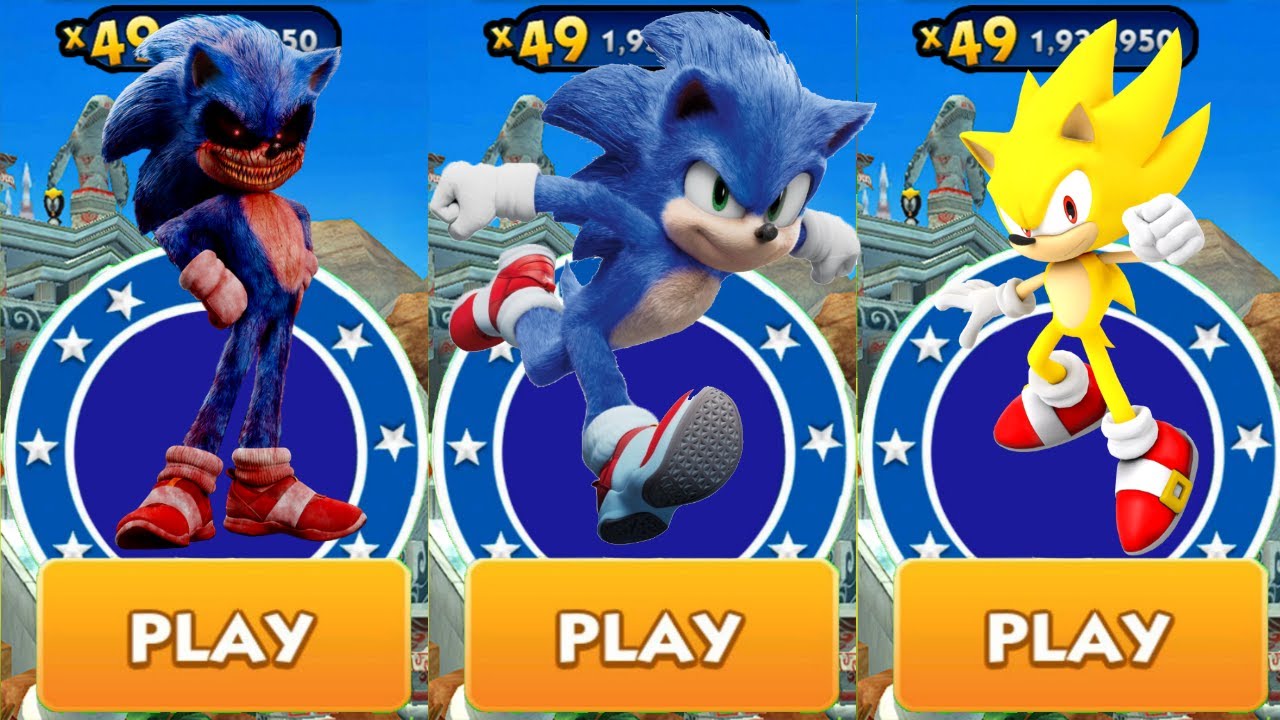 Sonic Dash - Super Sonic vs Sonic Exe vs Movie Sonic All 70 Characters ...