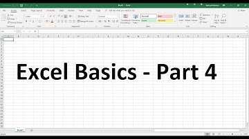 Excel Basics - Part 4 - Learn Microsoft Excel