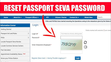 Reset Passport Seva I