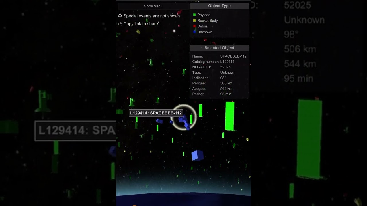 Unidentified flying objects in lower earth orbit flying in intelligent formations.