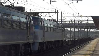 JR貨物 EF66-35 貨物列車 (8865レ EF66-106無動回送付) 稲沢駅貨物線発車