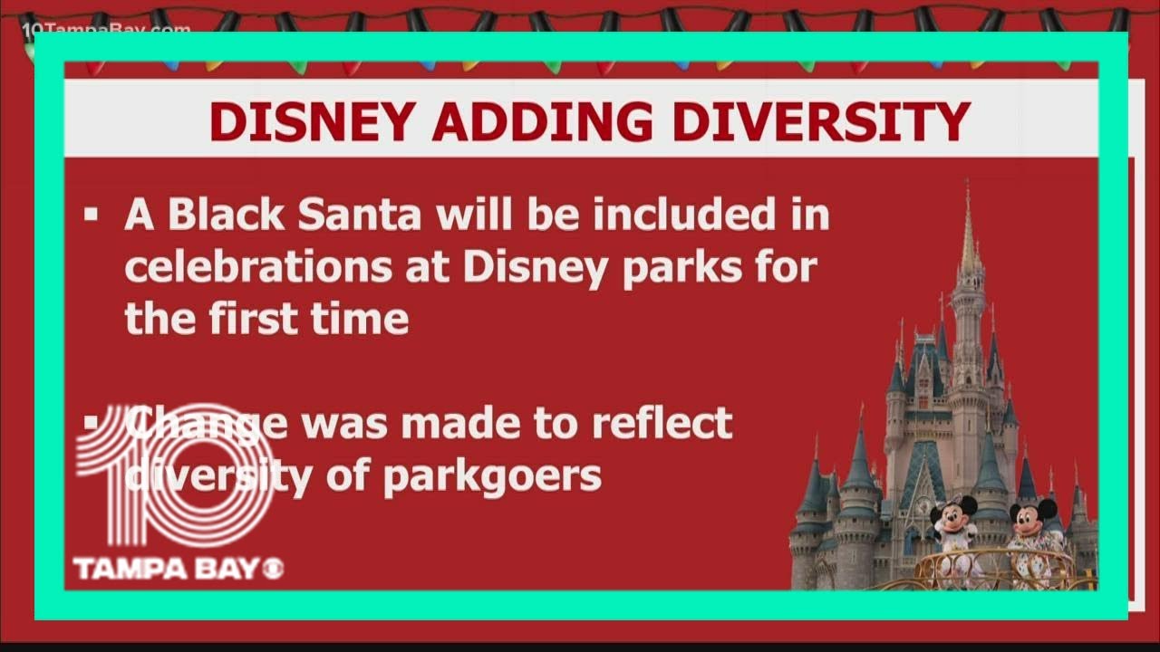 Disney Parks feature Black Santas for first time in history YouTube