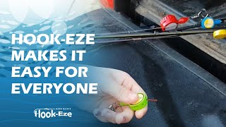 Hook-Eze Makes Fishing Easy for EVERYONE! Safely Tie Fishing Hooks!