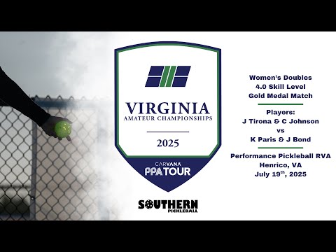 Women's Doubles 4.0 Pickleball | 2025 Virginia State Championships | Tirona/Johnson vs Paris/Bond