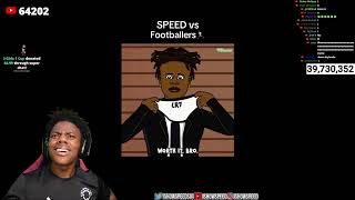 Speed Reacts To Him Racing Footballers Edit 🤣