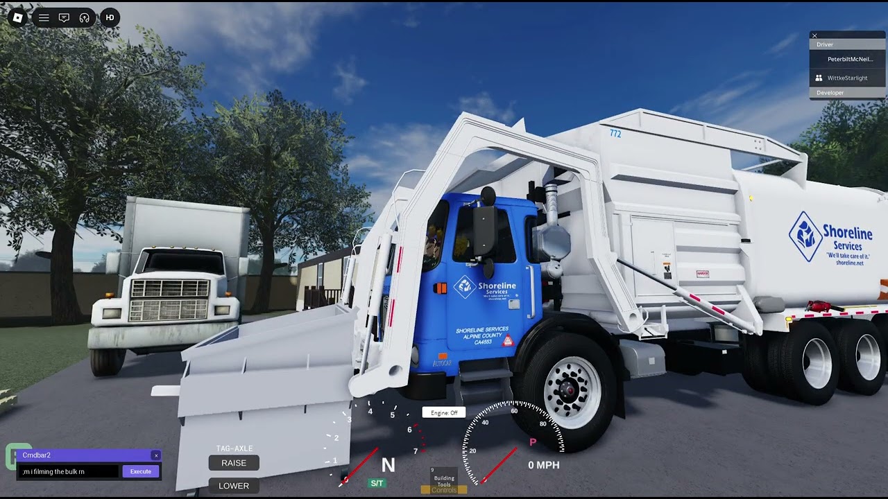 Shoreline Services Autocar ACX Amrep HX-450 Front Loader Doing Bulk Item Pickup