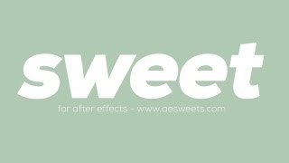 GIVEAWAY: sweet Script for After Effects | Tasty Animations