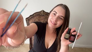 ASMR Nail and Brow Salon Role Play (gel manicure, brow tint/shape with realistic sounds) screenshot 5