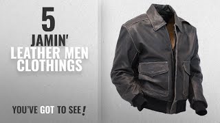 Top 10 Jamin' Leather Men Clothings [ Winter 2018 ]: Jamin' Leather Vintage Brown Leather A2 Bomber