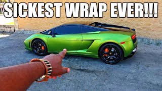INTRODUCING THE "GREEN GOBLIN" - OUR LAMBORGHINI GOT WRAPPED IN A SICK NEW COLOR!!!