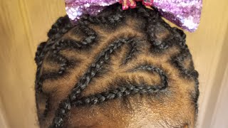 How to do heart shaped cornrows!! Beginner friendly 🤩😍🤩😍😍