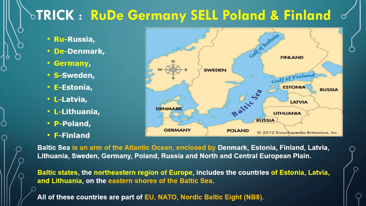 Trick to Remember countries bordering Baltic Sea YouTube