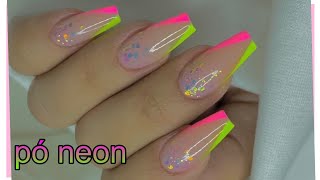 STEP-BY-STEP DECORATION ON REALISTIC FALSE NAILS WITH NEON POWDER 🎉 Carnival theme screenshot 1