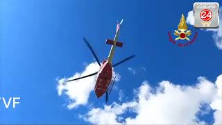 Soccorso in montagna, doppio intervento dell'elicottero dei VVF