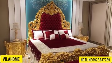 GIƯỜNG NGỦ TÂN CỔ ĐIỂN DÁT VÀNG ĐẲNG CẤP CHO PHÒNG NGỦ CỦA BẠN - HOTLINE MUA HÀNG 0923337789