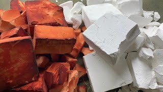 Dyed Gymchalk Red & White ASMR Crunchy Crushing, Crumbling & Satisfying Powder Sounds Sleepaid