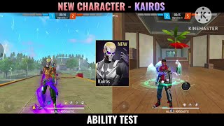 NEW CHARACTER - KAIROS ABILITY TEST | OB44 UPDATE FF | FREE FIRE ADVANCE SERVER.