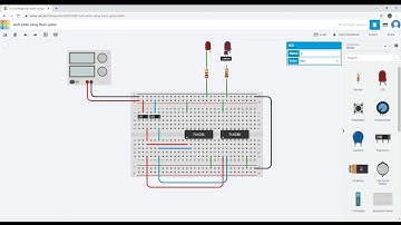How to make  a Half-Adder circuit using basic gates (TinkerCad)