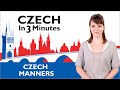 Learn Czech - Czech Manners - Czech in Three Minutes