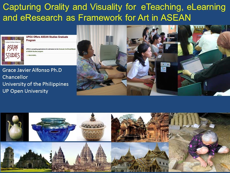 Capturing Orality and Visuality for eResearch, eTeaching and eLearning as Framework for Art in ASEAN university of arizona