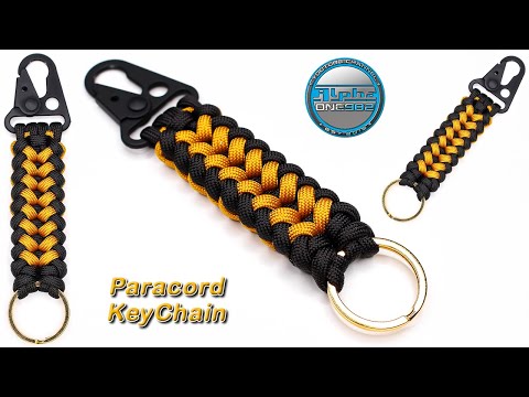 Learn How to Make a Paracord Keychain Key Fob Sanctified Knot - Sling clip  - Snap Hook Carabiner 