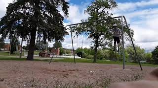 Frontflip off of a Swing Set