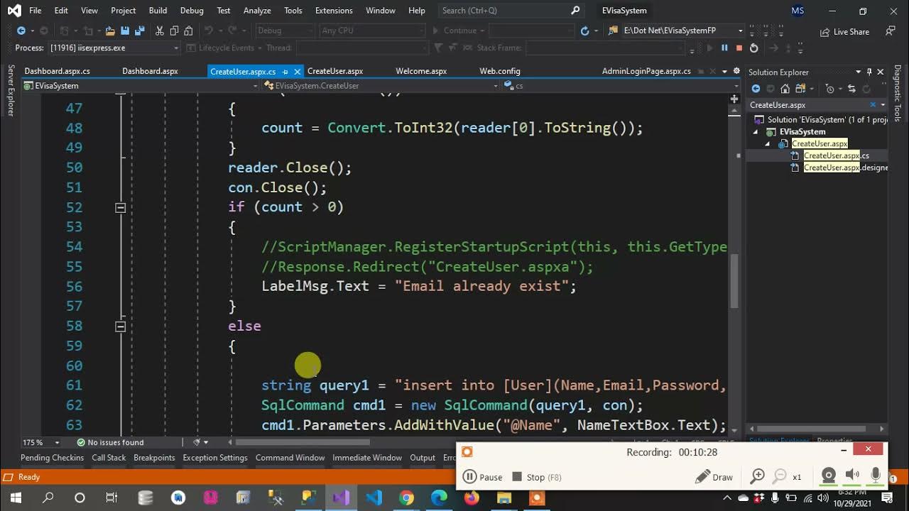 4-Web based E-Visa Processing System (Final Project Code Explain Video ...