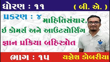 STD 11 B.A. Ch 4 (માહિતીસંચાર, ઇ કોમર્સ અને આઉટસોર્સ) ભાગ 15 | STD 11 BA Ch 4 | Yagnesh dobariya