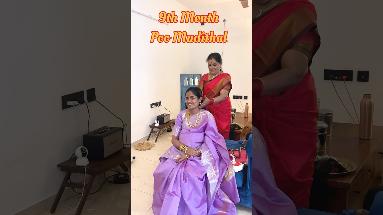 9th Month Poo Mudithal ✨ A Day Full of Blessings & Love
