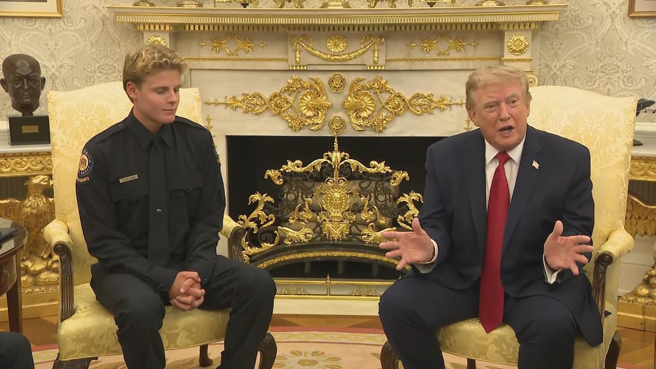 16-Year-Old Lifeguard Ryder Williams Honored By President Trump At White House