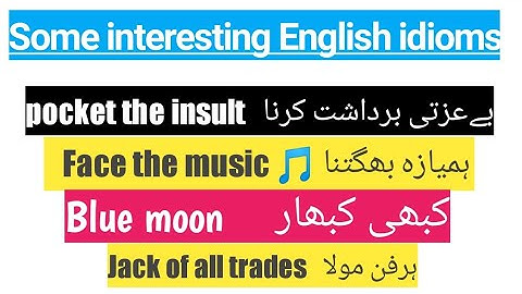 Learn English idioms For CSS, PMS, SS, SST |Lectureship preparation|