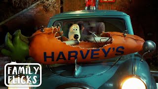 The Giant Rabbit Car Chase Wallace & Gromit The Curse Of The Were-Rabbit 2005 Family Flicks