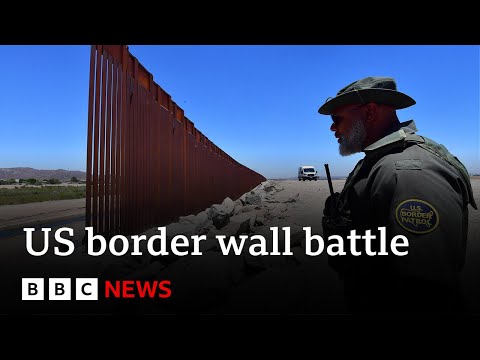 Biden approves new section of border wall as Mexico crossings rise - BBC News @BBCNews