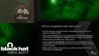 Black Hat Asia 2017 - Marco Grassi - Remotely Compromising iOS via Wi-Fi and Escaping the Sandbox screenshot 4