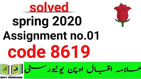 aiou solved assignment code 8619  spring 2020