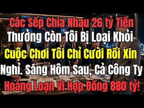 Các Sếp Chia Nhau 26 tỷ Tiền Thưởng, Còn Tôi Bị Loại Khỏi Cuộc Chơi. Tôi Chỉ Cười Rồi Xin Nghỉ....