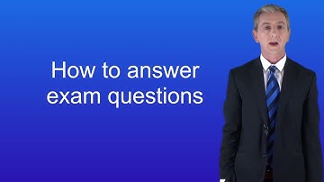 How to answer exam questions 2