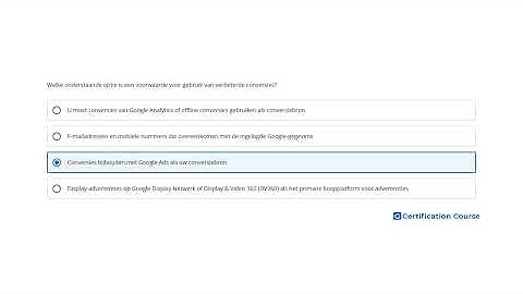 Welke onderstaande optie is een voorwaarde voor gebruik van verbeterde conversies?