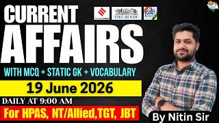 19 June 2026 Current Affairs | Daily Current Affairs | Simplified Way | HAS,  Allied/NT, TGT
