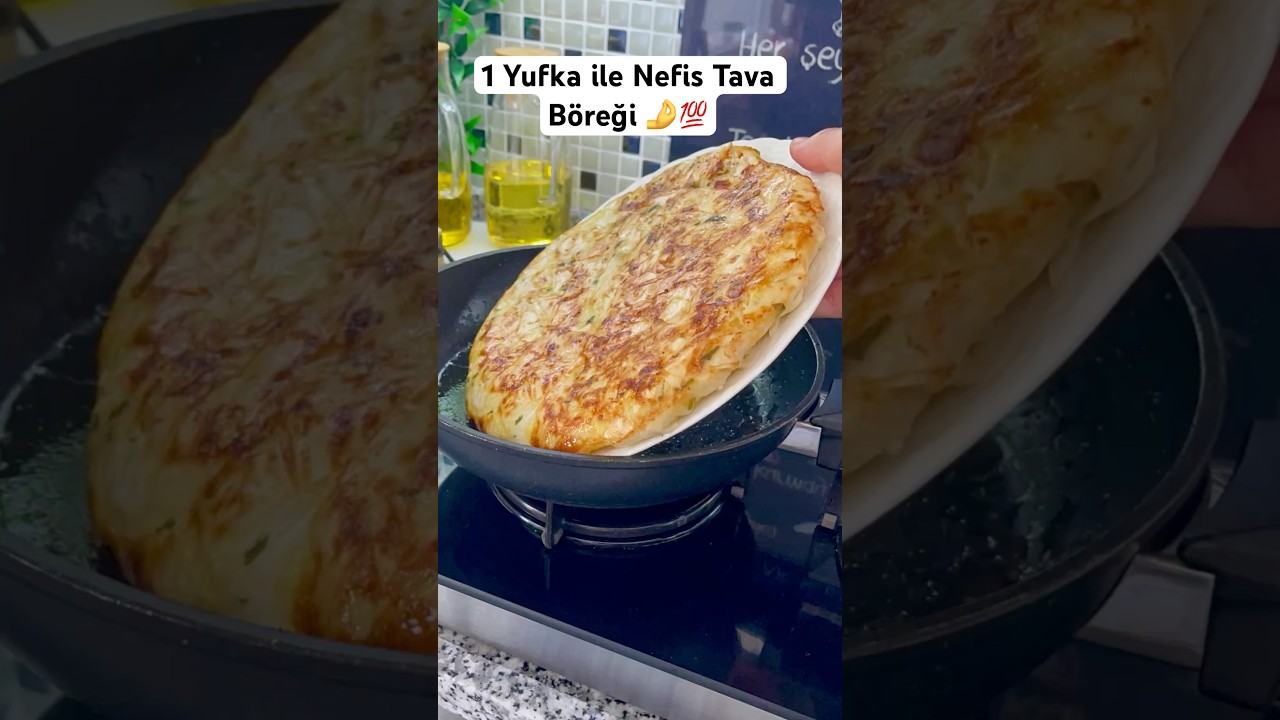 1 Yufka ile Nefis Tava Böreği 🤌💯 #börek #viral #börektarifleri 1 Yufka ile Nefis Tava Böreği 🤌💯 #börek #viral #börektarifleri