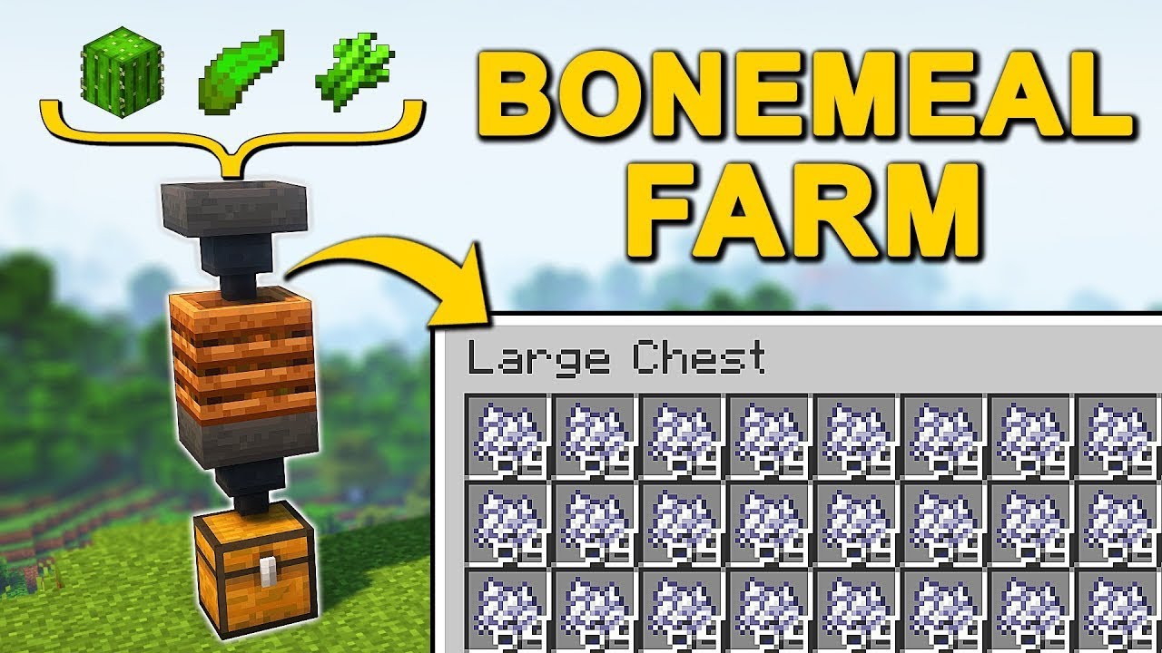 Best Bone Meal Farm In Miencraft Pe 1.21 automatic easy - YouTube