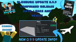 Bloxburg Update 0.9.9 (confirmed release date, leaks AND NEWS!!) #RoadTo10k