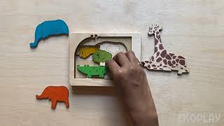 EkoPlay Jungle Animals Layered Puzzles screenshot 4