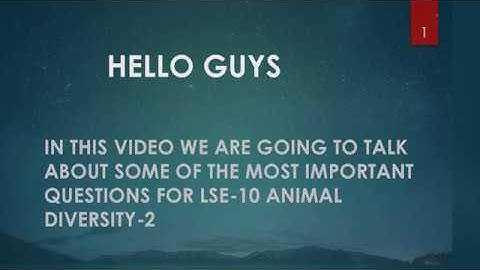 Important questions for LSE-10 Animal diversity-2 exam of IGNOU