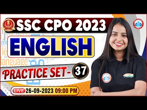 SSC CPO 2023, CPO English Practice Set 37, English For SSC CPO | SSC CPO English Class By Kiran Mam