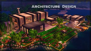 Architecture | Modern ​house​ classic style | Design in [minecraft pe]​ screenshot 2